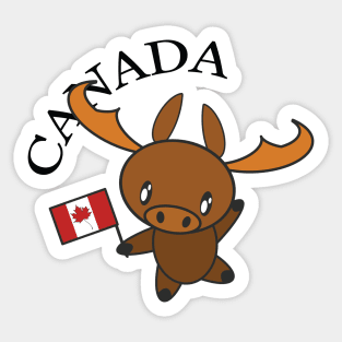 Dancing Canadian Moose Sticker